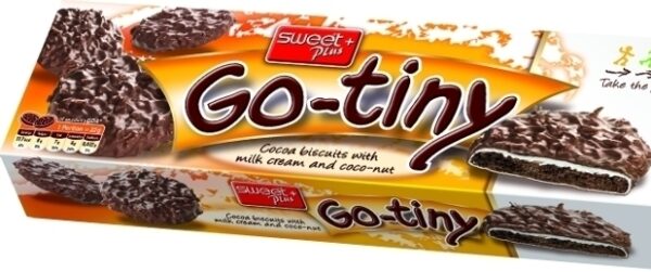 BISCUITS GO-TINY WITH MILK CREME & COCOA-MILK GLAZE AND COCONUT 130g