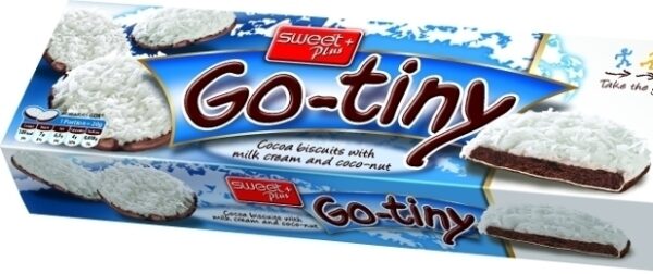 BISCUITS GO-TINY WITH MILK CREME & COCONUT POWDER 120g