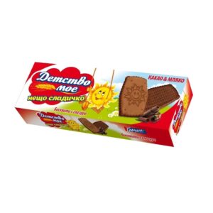 BISCUITS KARMELA CHILDHOOD MINE COCOA AND MILK GLAZED 200g