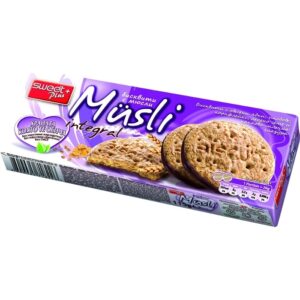 BISCUITS MUSLI INTEGRAL WITH CORN FLAKES, LINSEED AND COCOA COATING 115g