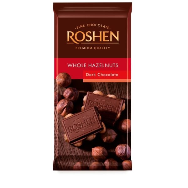 CHICOLATE ROSHEN DARK WITH WHOLE HAZELNUT 90g