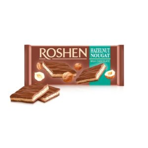 CHOCOLATE ROSHEN MILK WITH HAZELNUT NOUGAT 90g