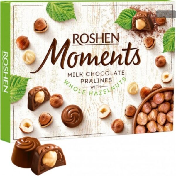 ROSHEN MOMENTS WITH WHOLE HAZELNUTS 116g